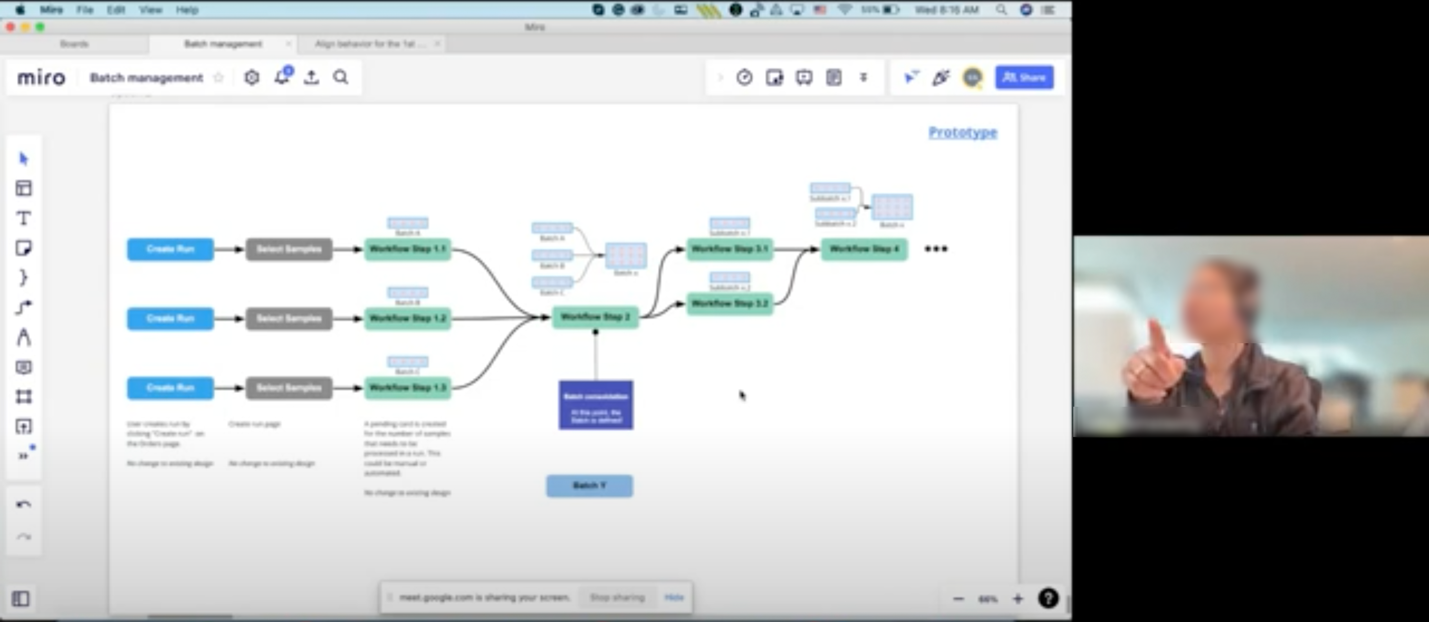 User evaluation session