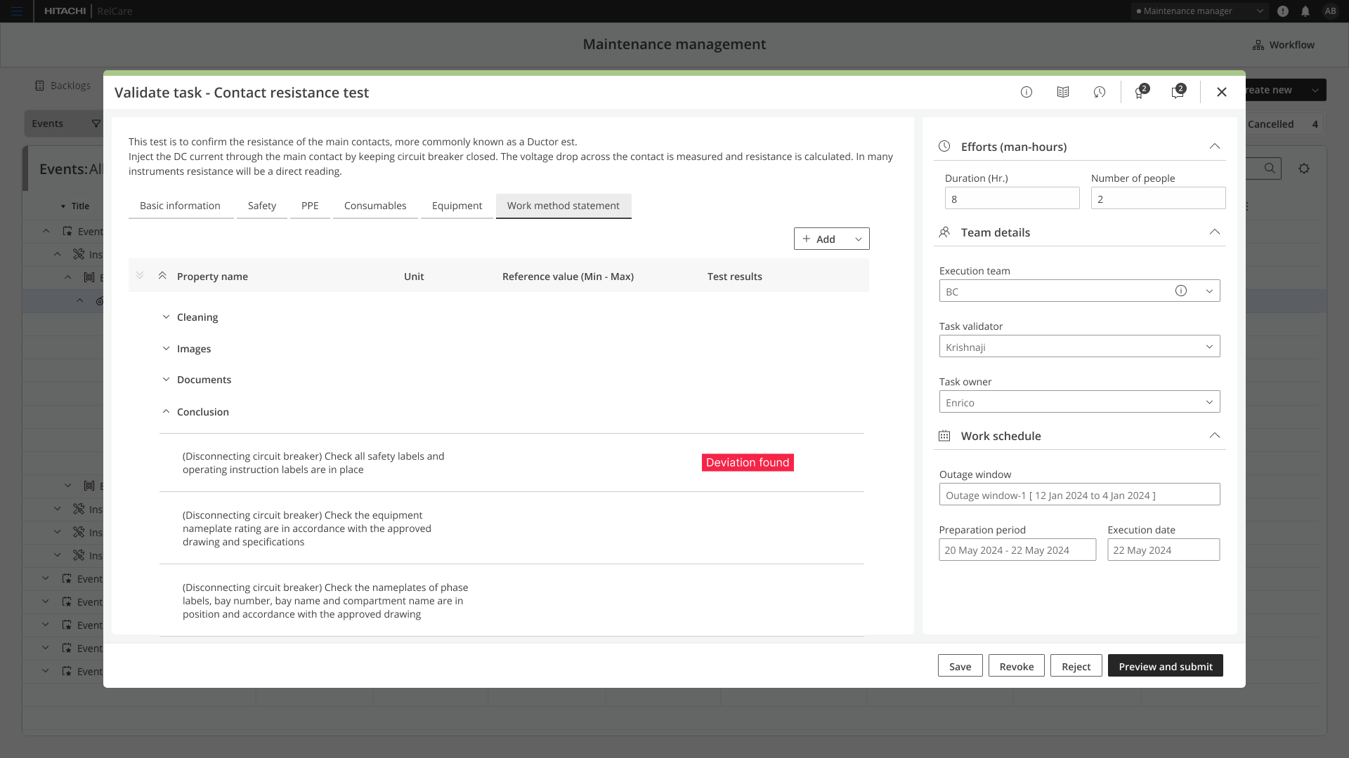 Maintenance — Conclusion Section